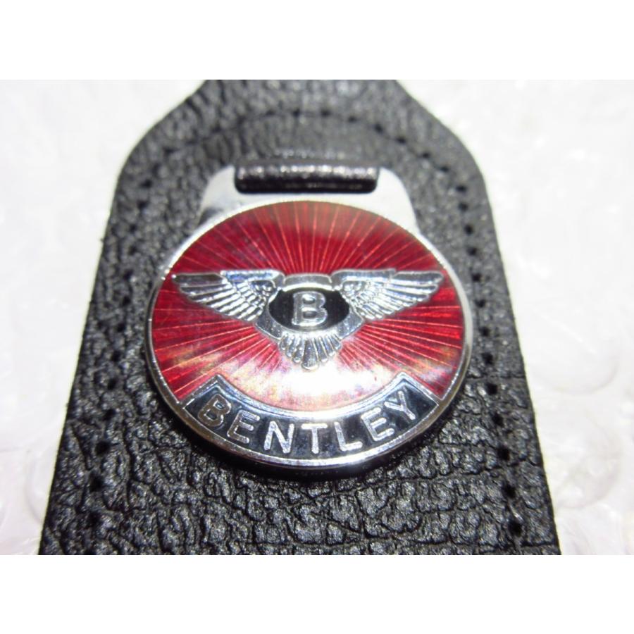 ベントレー 角型・本革キーホルダー BENTLEY 【レッド】 : スパイラル