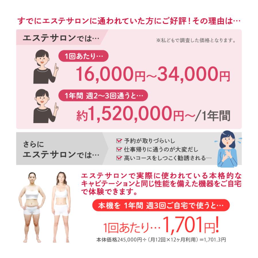 家庭・業務用キャビテーション 25KHz 40KHz ラジオ波 CavistarPRO