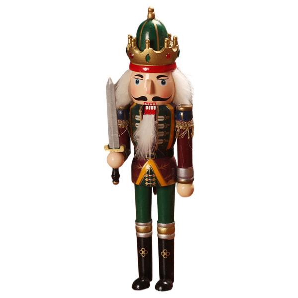 木製くるみ割り人形兵士手工芸品クリスマスオーナメントデスク卓上装飾