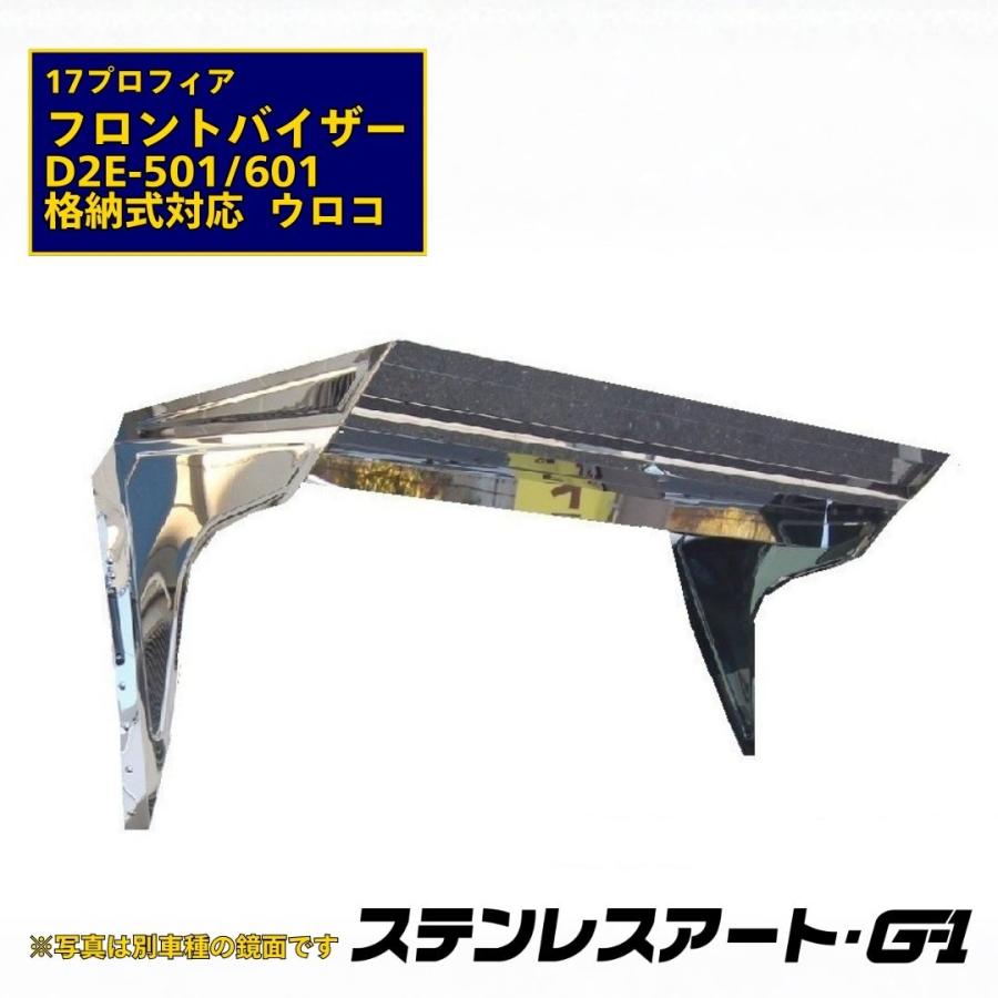 日野 17プロフィア ミラー格納式フロントバイザー (D2E-601)ウロコ