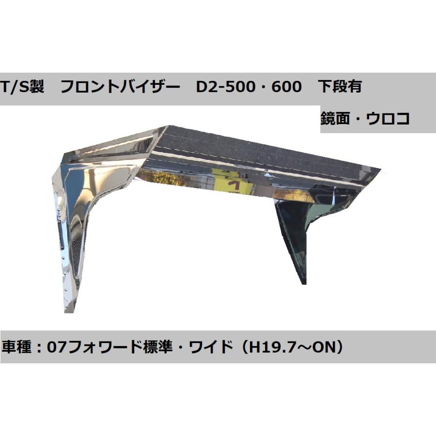 いすゞ 07フォワード 標準/ワイド フロントバイザー D2-501/601 鏡面