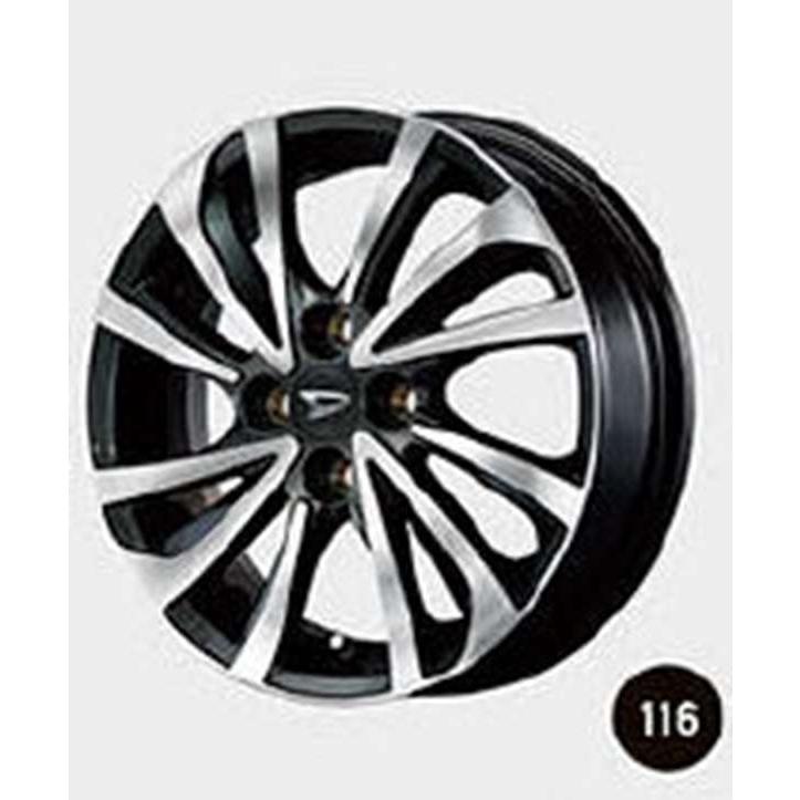 タフト アルミホイール15インチ12本スポークマットガンメタリック