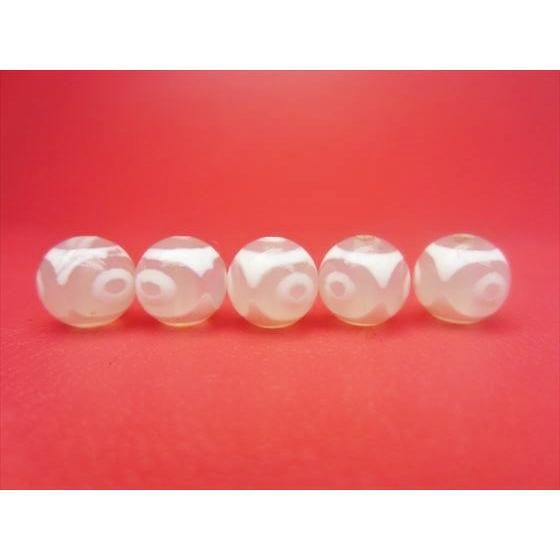 チベット天珠 虎牙三眼天珠 白 Φ8.2±0.2mm : 天然石のお店Sun flower