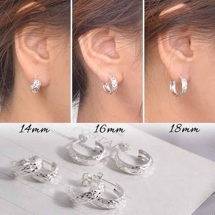 パリスキッズ ピアス silver925 シルバーピアス フープピアス キラキラ