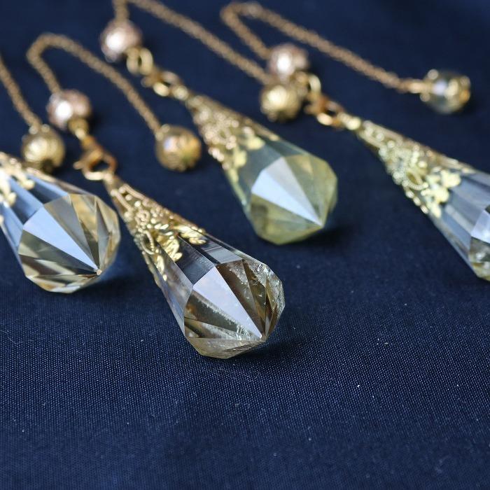 ペンデュラム 1点 水晶 シトリン アメジスト ローズクォーツ 振り子