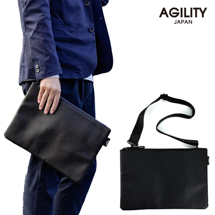 AGILITY（アジリティ） クラッチバッグ メンズ 本革 大きめ ショルダー