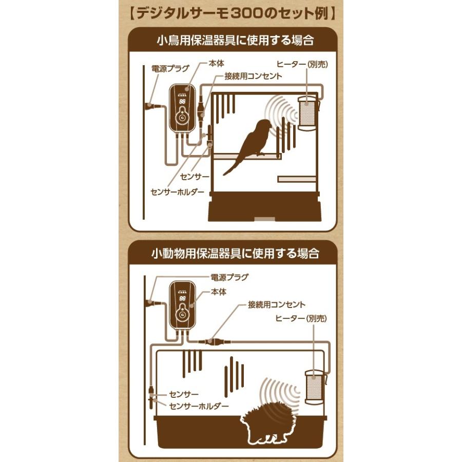 マルカン CASA デジタルサーモ300 制御温度15〜40℃ 夜でも見やすい