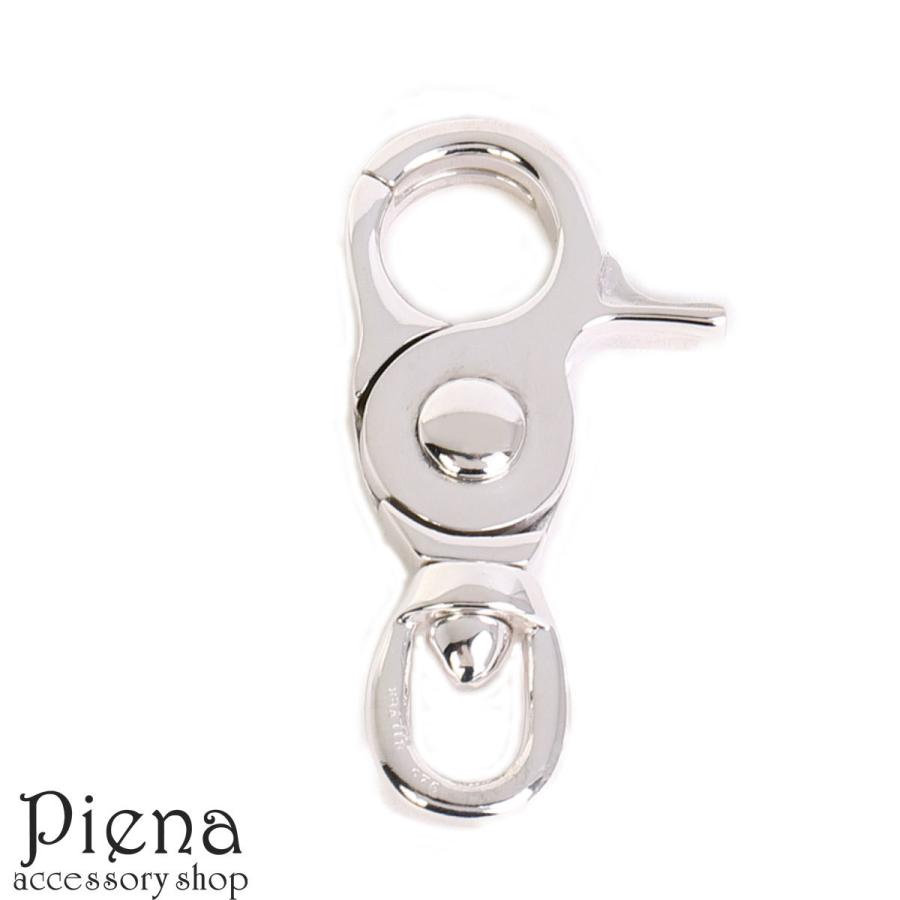 ナスカン シルバー925製 1個売り 全長約43.5mm 回転カン付 パーツ