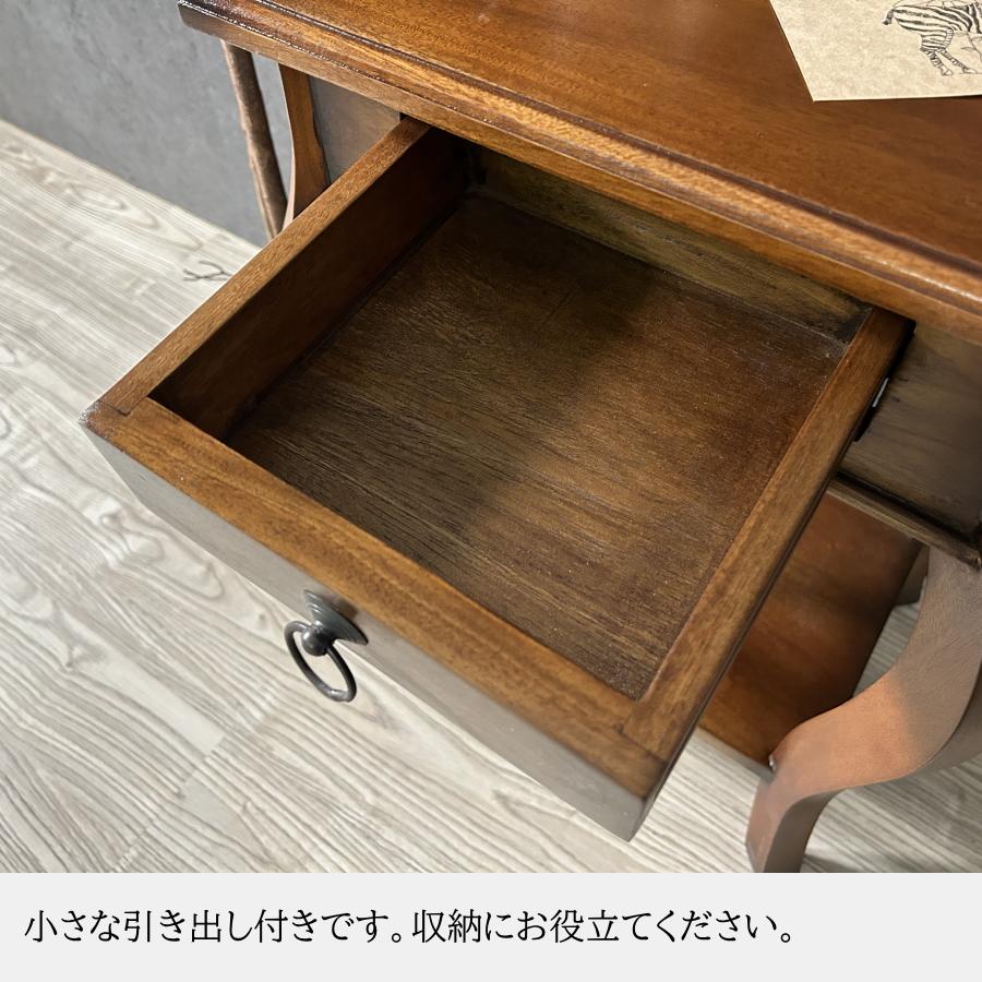 サイドテーブル テーブル ナイトテーブル マホガニー 無垢 木製