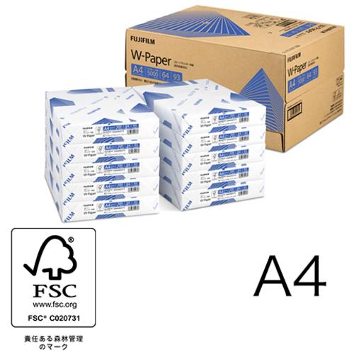 FUJIFILM（フジフイルム） A4コピー用紙 W-Paper 5000枚/10冊/箱