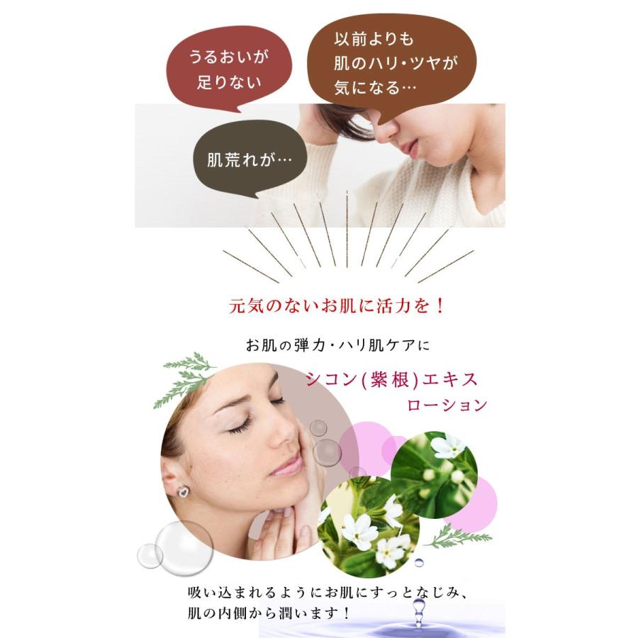 化粧水 保湿 ローション エイジングケア たるみ 毛穴 シコン 紫紺