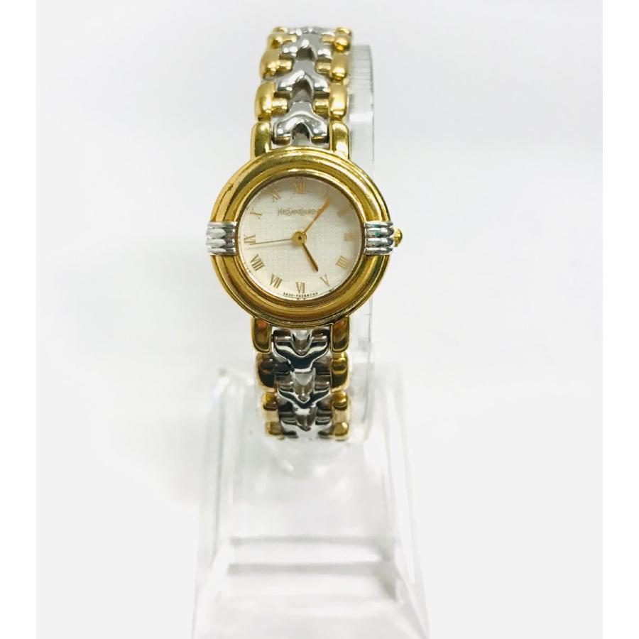 Yves Saint Laurent イヴサンローラン 時計 SS×コンビ 白文字盤 5430