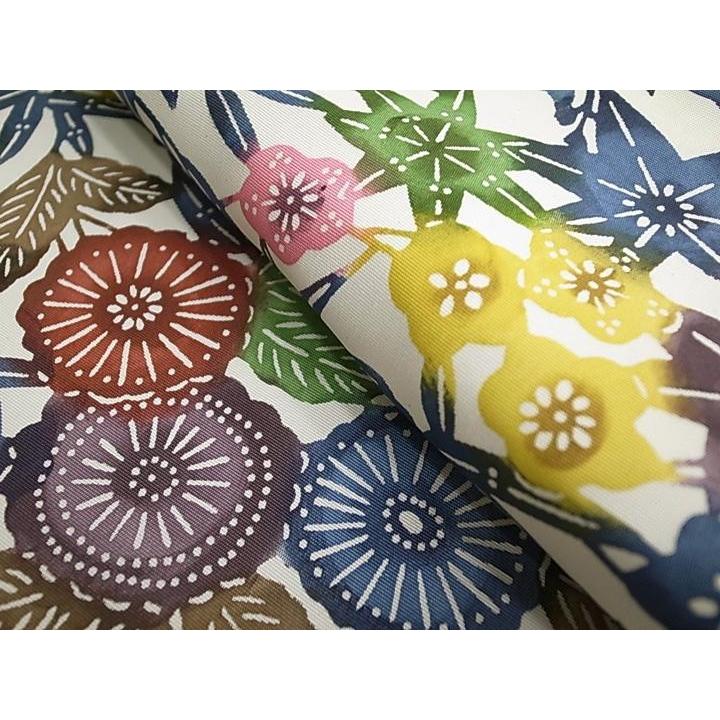 江戸紅型 名古屋帯 紅型染 染帯 最高級 駒塩瀬 五泉 四季花 正絹