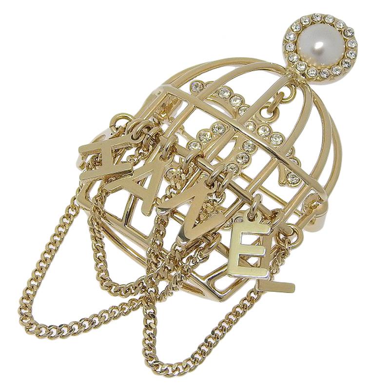 CHANEL（シャネル） ココマーク 鳥かご ブローチ GP ラインストーン