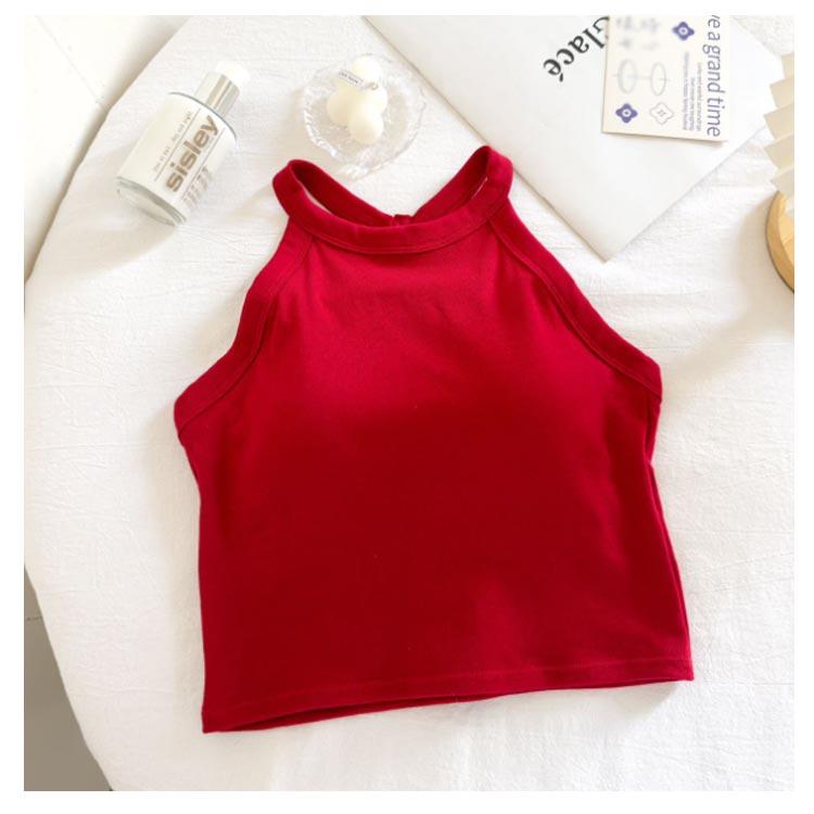 カップ付き タンクトップ トップス ブラトップ ホルターネック