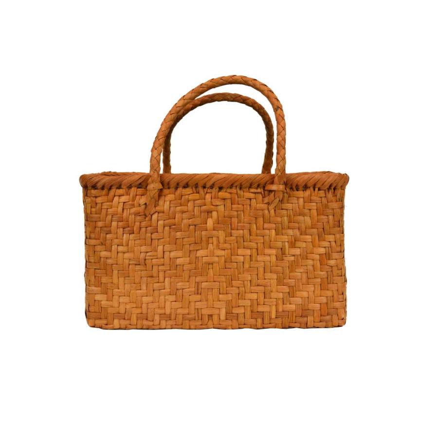 高級素材 山葡萄バッグ 晃 かごバッグ 網代編み 熟練 職人 : ラタン