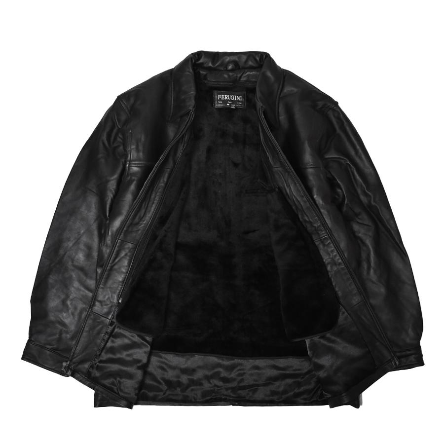 Ferugini Deadstock Leather Jacket - Black デッドストック レザー