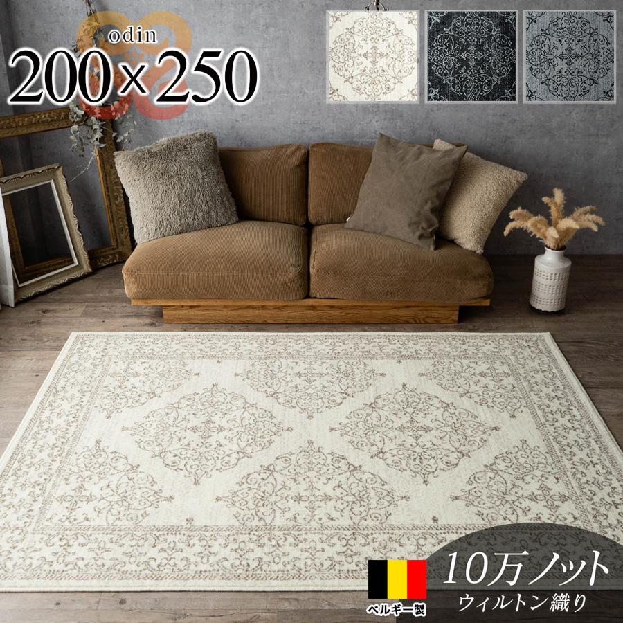 サヤンサヤン ラグ 約 3畳 200x250 絨毯 おしゃれ ベルギー じゅうたん