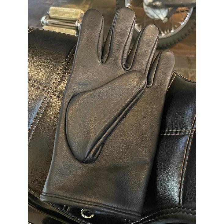 オリジナルダイヤステッチレザーグローブ ブラック（DB-1） : REVLIS
