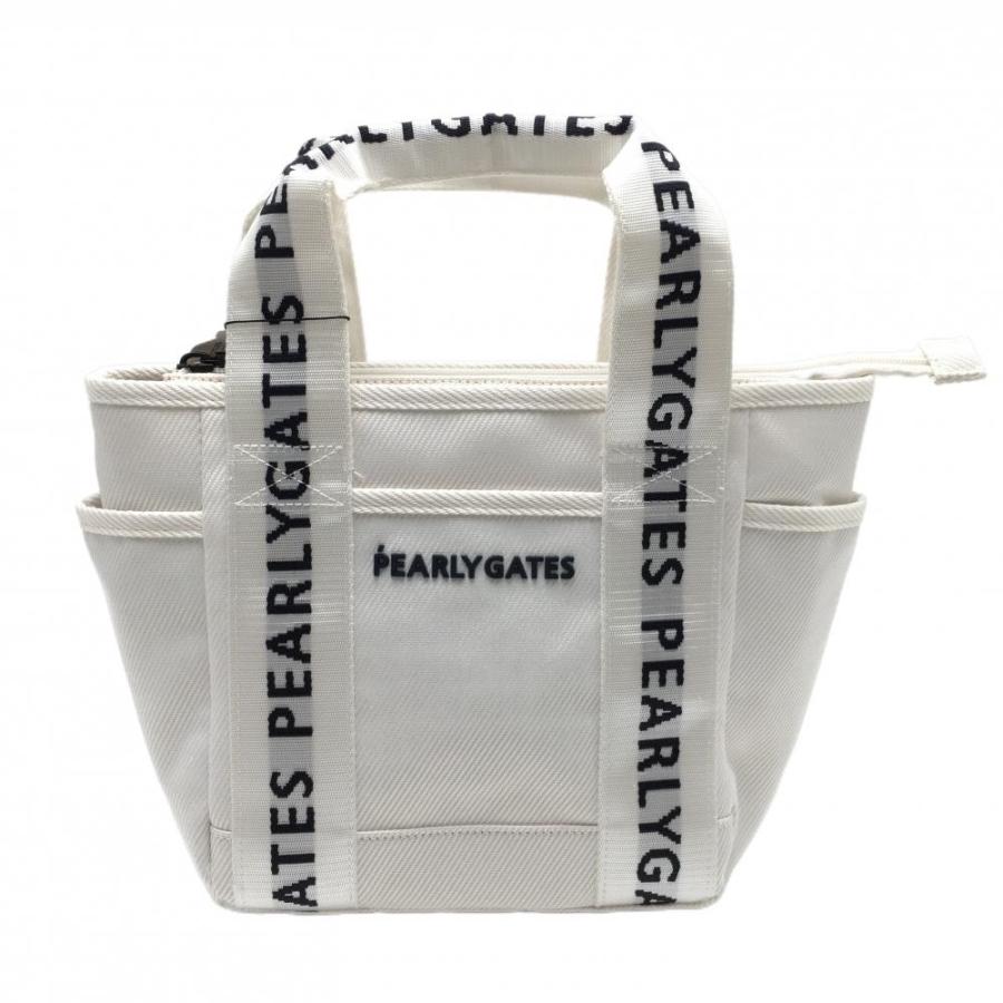 PEARLY GATES（パーリーゲイツ） カートバッグ 白×黒 持ち手ロゴ