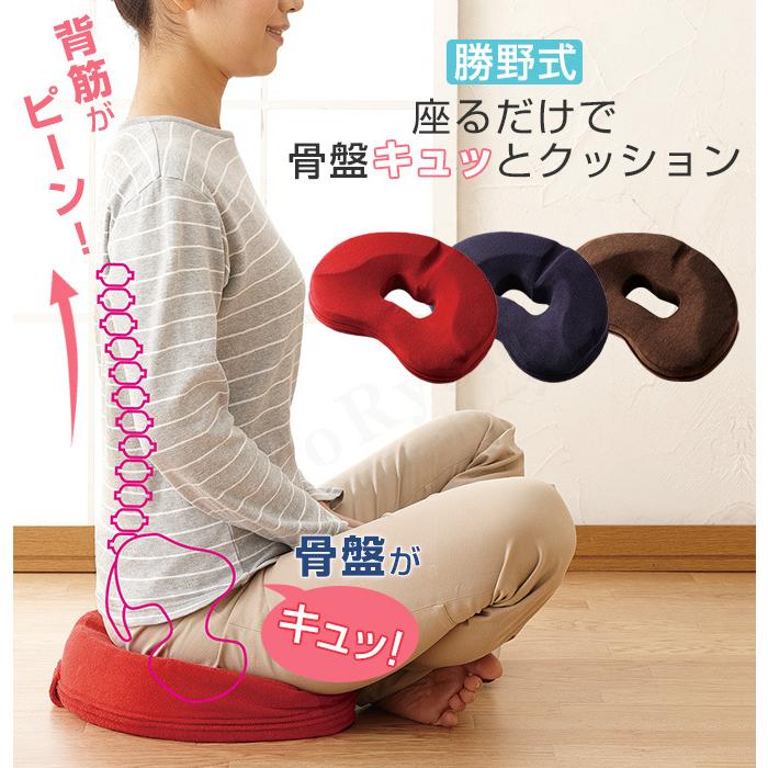 勝野式 座るだけで骨盤キュッとクッション 骨盤矯正 クッション 骨盤
