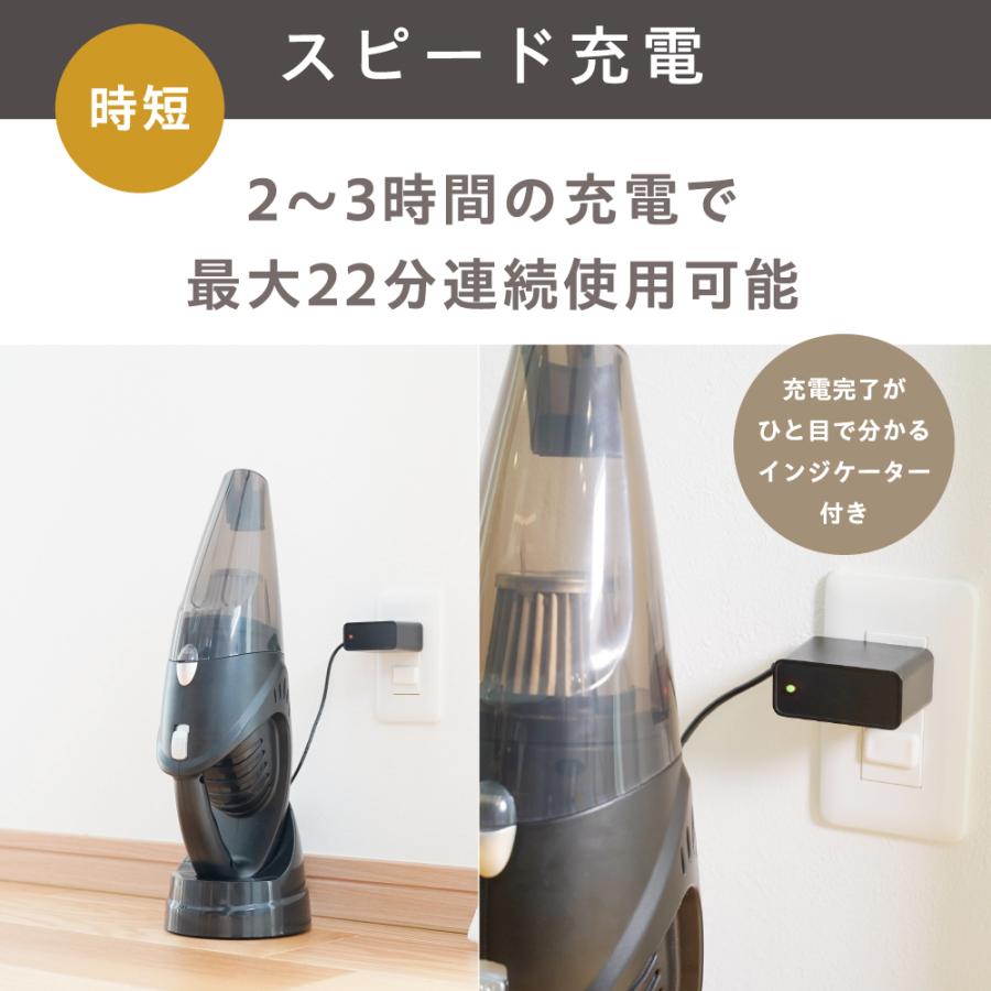 UENO-mono ハンディクリーナー 掃除機 コードレス サイクロン 強力