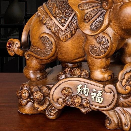 象 ゾウ 置物 オブジェ 豪華 装飾 富 繁栄 樹脂素材 高級感 縁起物