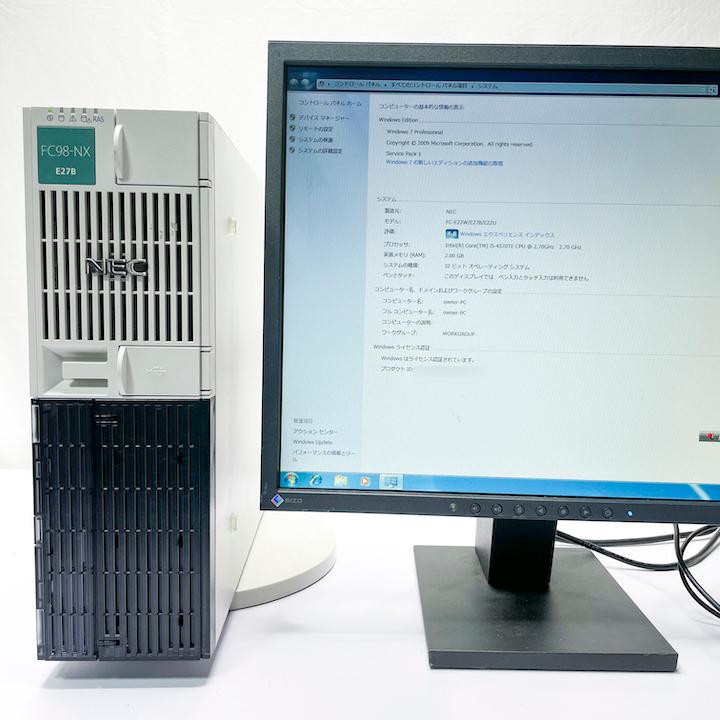 NEC NEC FC98-NX FC-E27B-S Windows7 32bit SP1 HDD 500GB メモリ 2GB