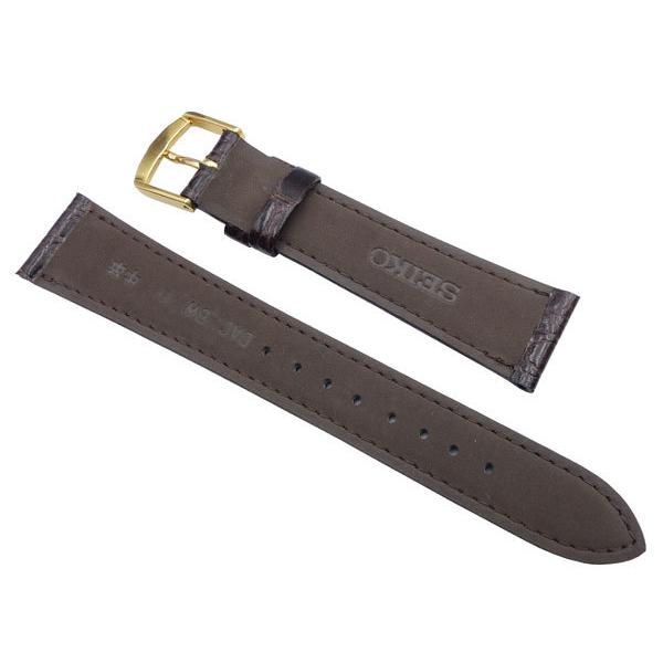 SEIKO（セイコー） 腕時計 時計 ベルト 18mm 牛革ワニ型押し DAC3