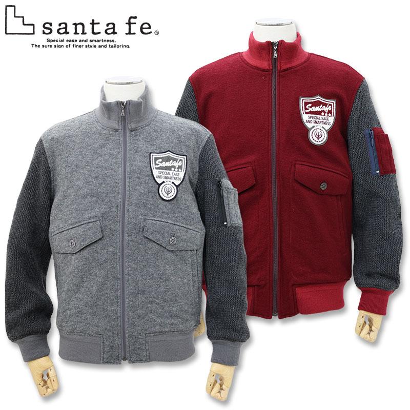 サンタフェ 切替デザイン ジップアップ ブルゾン 48 50 L LL サイズ