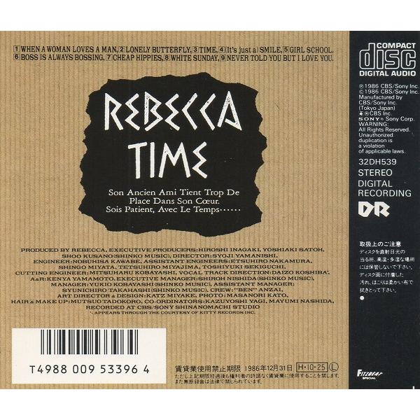 レベッカ REBECCA / TIME タイム 1986.10.25 5thアルバム 32DH-539