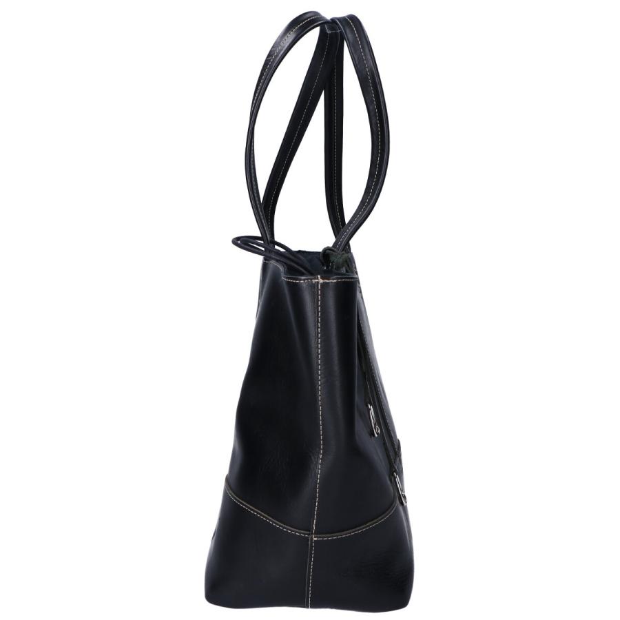 SOMES SADDLE ソメスサドル 巾着付 レザートートバッグ ブラック