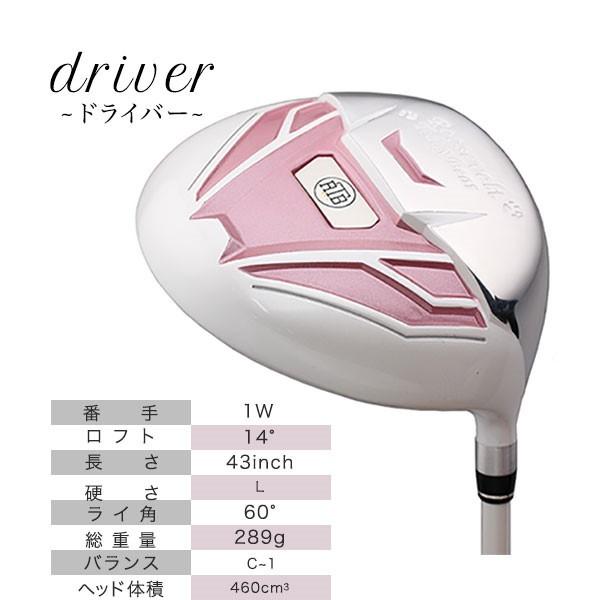 レディース ゴルフクラブセット フルセット10本+CB 初心者にも扱い易く