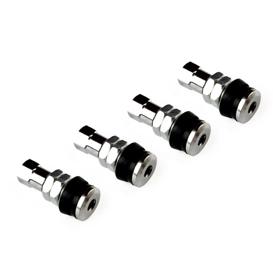 金属製 チューブレス エアバルブ 直型ストレート ショート 耐熱コア