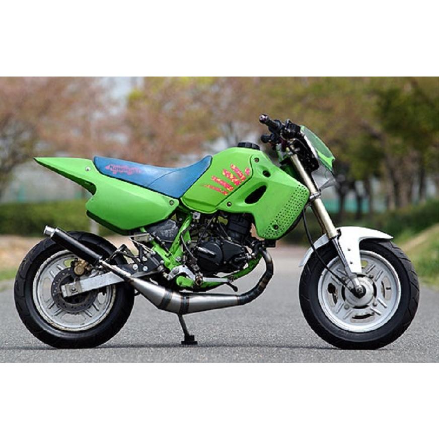 ORM製 カワサキ KSR 50 ダウンチャンバー 耐熱クリア シルバー