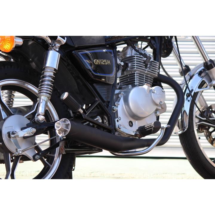 スズキ GN125・GN125H・GN125-2F 用 エキゾーストマフラー QUIET 耐熱