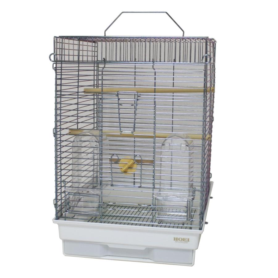 HOEI 35手のりホライズン 色：ホワイト ワイヤー：銀 （オカメインコ