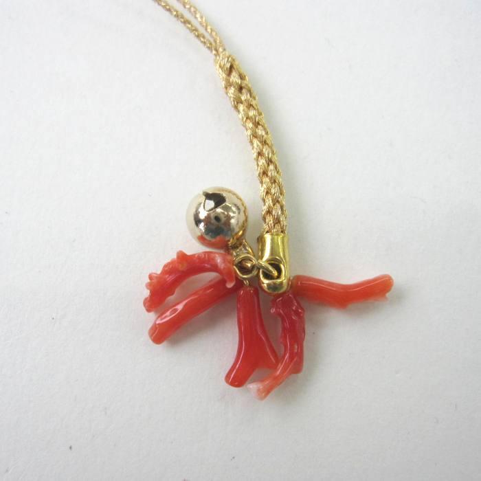 日本 高知産赤珊瑚 枝の根付 （5個付） 開運 お守り 厄除け 『宝石