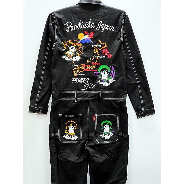 別注モデル☆PANDIESTA JAPAN 風神雷神パンダ オールインワン つなぎ