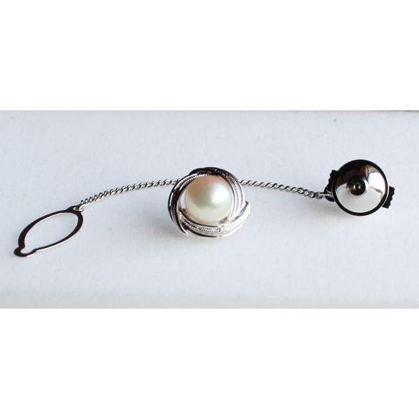 パールタイピン 8-8.5mm シルバー製 伊勢志摩産 アコヤ本真珠