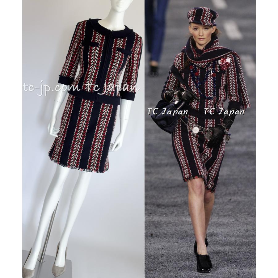 CHANEL（シャネル） スーツ カメリア付・トリコロール・ジャケット