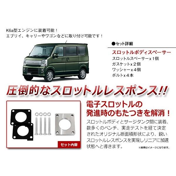 メール便！スズキ ジムニー JB23 スロットル ボディースペーサー 12mm