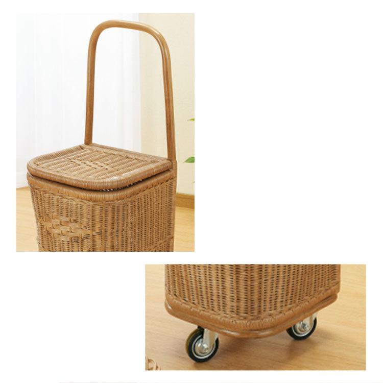 ラタンショッピングカート R-207 今枝商店 メーカー取り寄せ品 / 籐