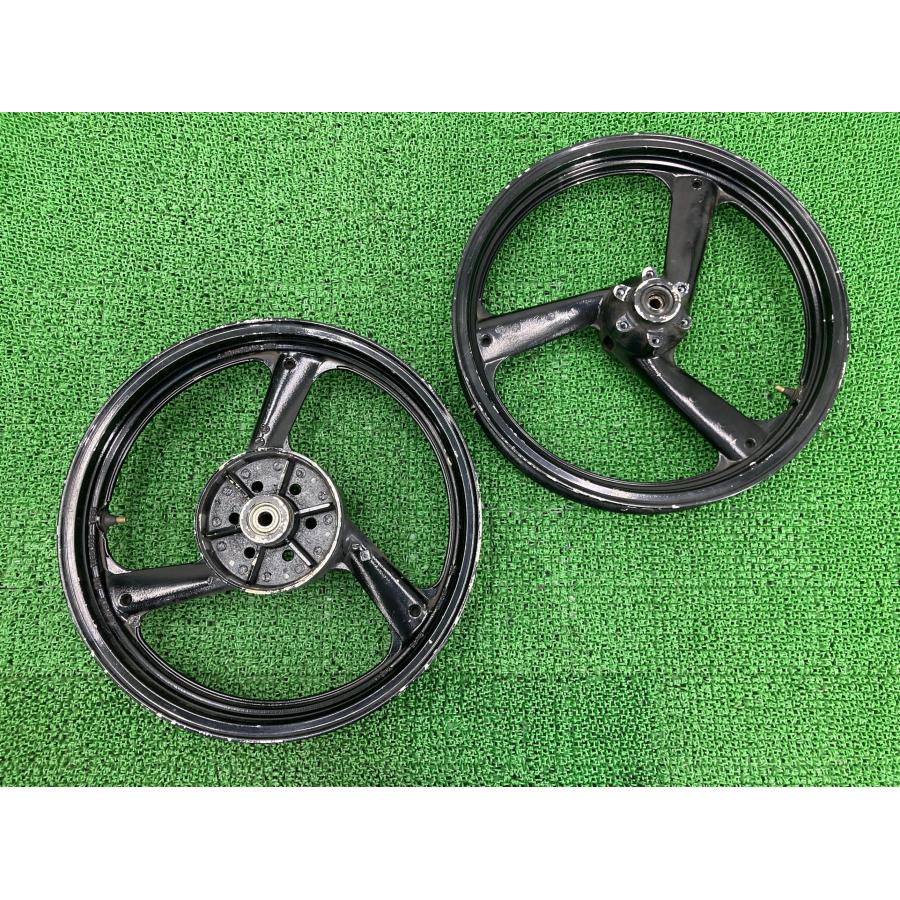 ヤマハ発動機 FZR250 ホイール 前後 黒 F-33/R-46 ヤマハ 純正 中古