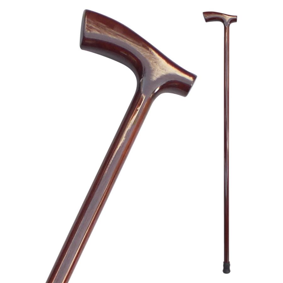 No.17 オークL型ステッキ（ロング）／木製杖・最長100cm・日本製｜土屋