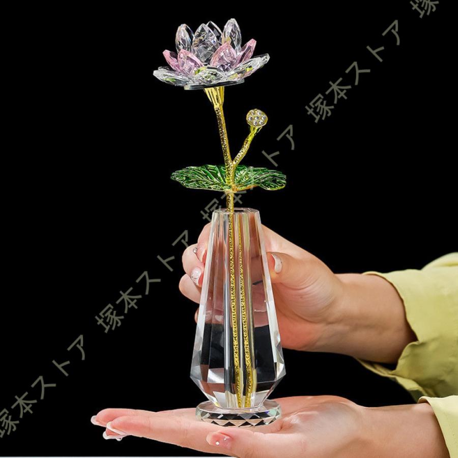 夏氏瑠璃 中国ガラス工芸 ティーポット置物 蓮の花装飾 夏氏瑠璃 中国