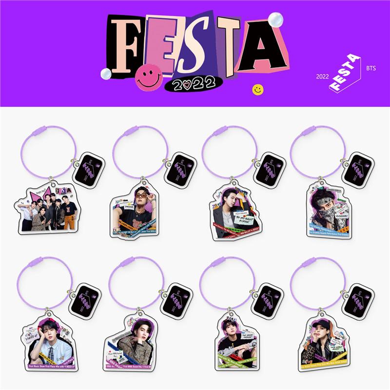 防弾少年団 BTS バンタン FESTA キーリング プラスチック キーホルダー