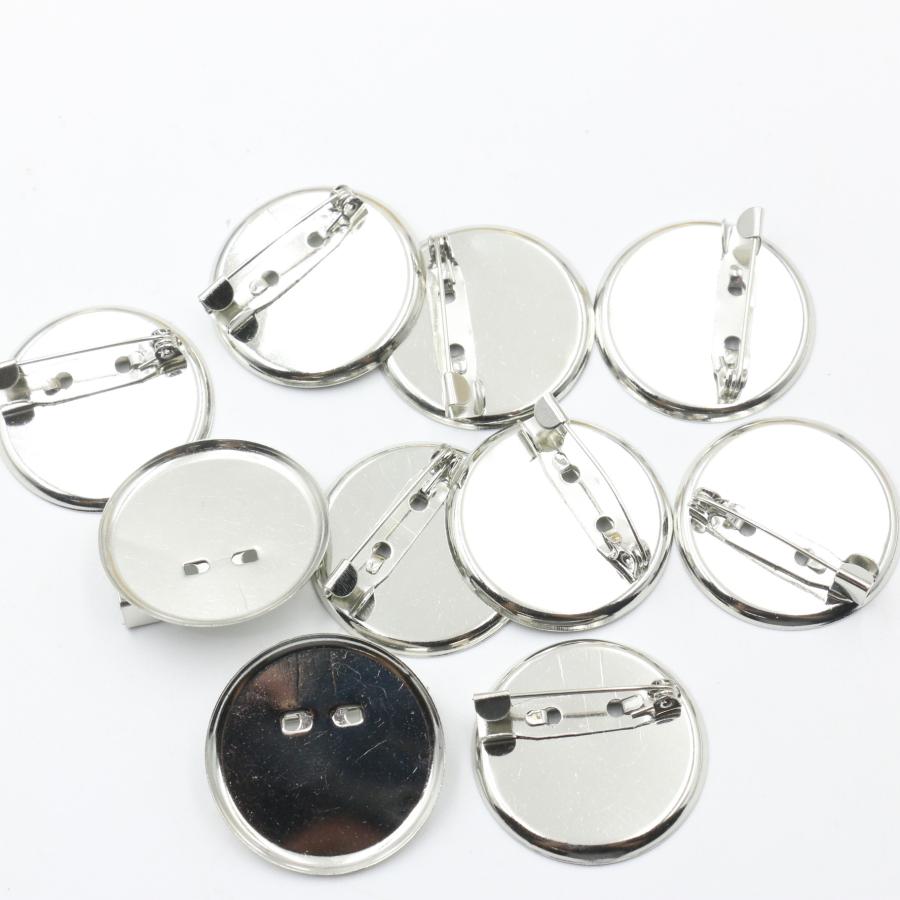 10個] ブローチピン ミール皿 台座 29mm 全3色 コサージュピン 土台