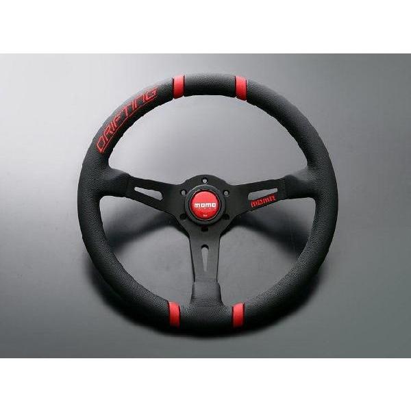 MOMO ステアリング DRIFTING（ドリフティング） ブラックレザー/レッド
