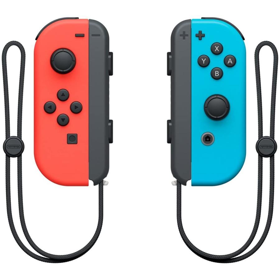 Nintendo Switch Joy-Con(L) ネオンレッド/(R) ネオンブルー : アップ